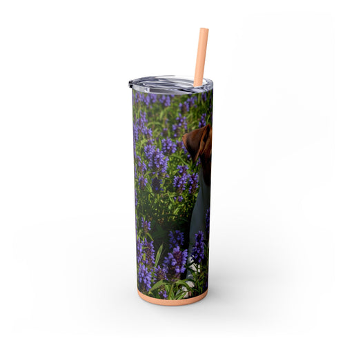 Skinny Tumbler with Straw – 20 oz Stainless Steel Cup