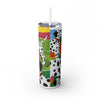 Skinny Tumbler with Straw – 20 oz Stainless Steel Cup