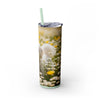 Skinny Tumbler with Straw – 20 oz Stainless Steel Cup