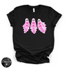 Pink Skeleton Ghosts Tee | Cute Coquette Halloween Graphic T-Shirt