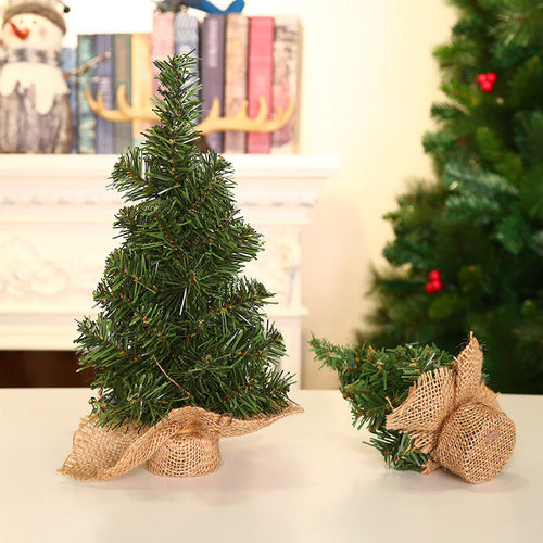 Christmas Tree Linen Bottom Window Table Ornament