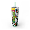 Skinny Tumbler with Straw – 20 oz Stainless Steel Cup