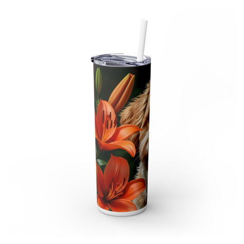 Skinny Tumbler with Straw – 20 oz Stainless Steel Cup