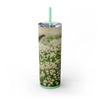 Skinny Tumbler with Straw – 20 oz Stainless Steel Cup