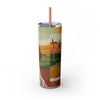 Skinny Tumbler with Straw – 20 oz Stainless Steel Cup