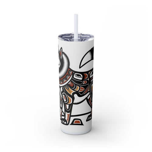 Skinny Tumbler with Straw – 20 oz Stainless Steel Cup