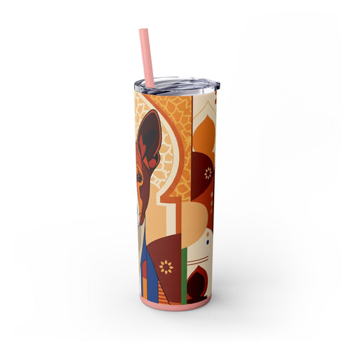Skinny Tumbler with Straw – 20 oz Stainless Steel Cup