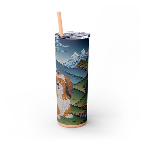 Skinny Tumbler with Straw – 20 oz Stainless Steel Cup