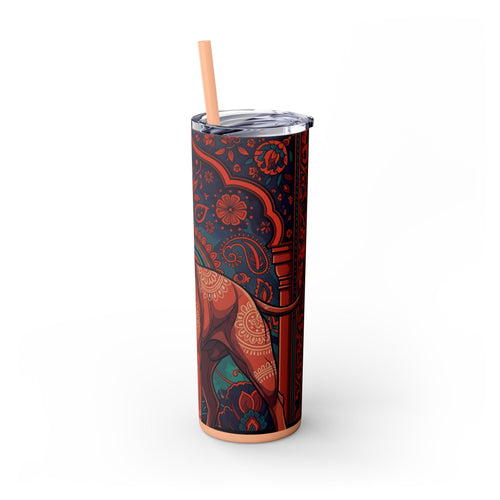 Skinny Tumbler with Straw – 20 oz Stainless Steel Cup