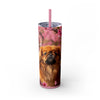 Skinny Tumbler with Straw – 20 oz Stainless Steel Cup