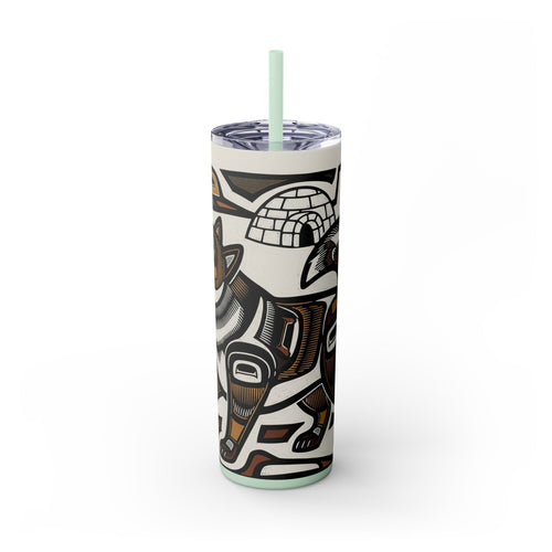 Skinny Tumbler with Straw – 20 oz Stainless Steel Cup