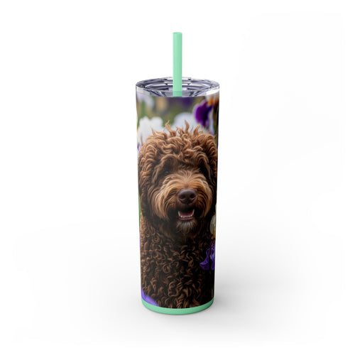 Skinny Tumbler with Straw – 20 oz Stainless Steel Cup