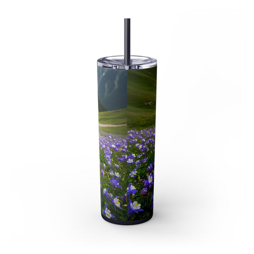 Skinny Tumbler with Straw – 20 oz Stainless Steel Cup