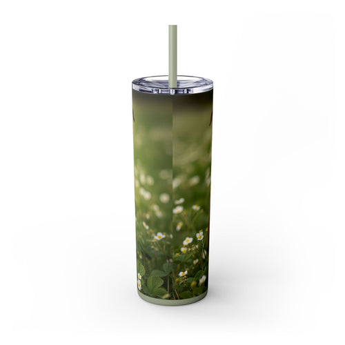 Skinny Tumbler with Straw – 20 oz Stainless Steel Cup
