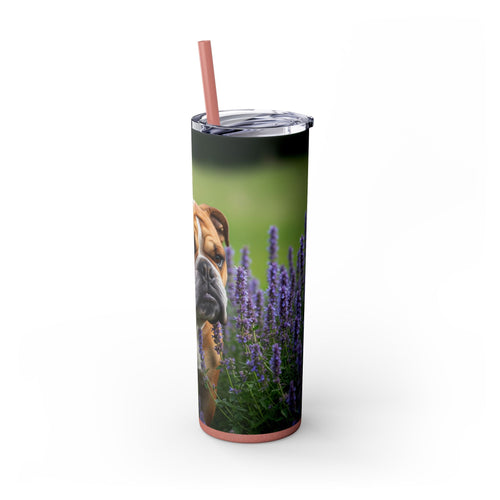 Skinny Tumbler with Straw – 20 oz Stainless Steel Cup