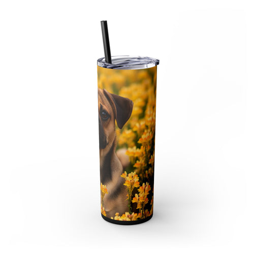 Skinny Tumbler with Straw – 20 oz Stainless Steel Cup