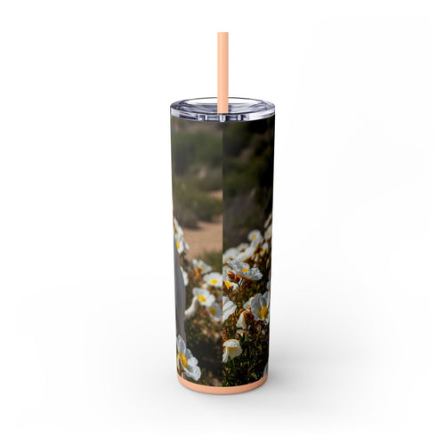 Skinny Tumbler with Straw – 20 oz Stainless Steel Cup