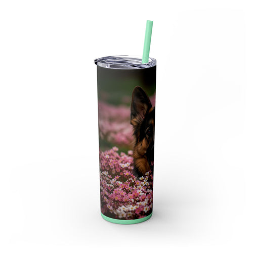 Skinny Tumbler with Straw – 20 oz Stainless Steel Cup