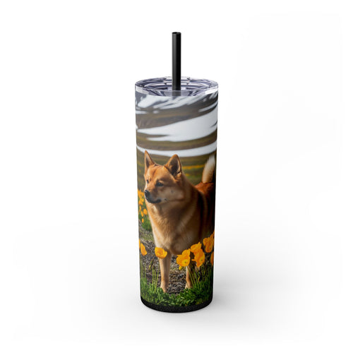 Skinny Tumbler with Straw – 20 oz Stainless Steel Cup