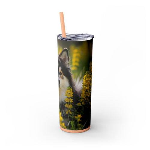 Skinny Tumbler with Straw – 20 oz Stainless Steel Cup