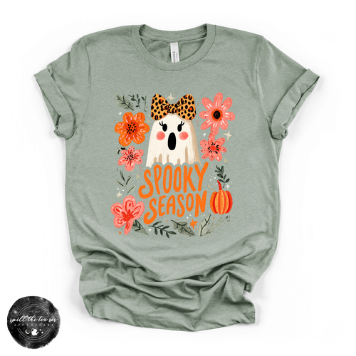 Spooky Season Girlie Ghost Tee | Cute Halloween Ghost Graphic T-Shirt