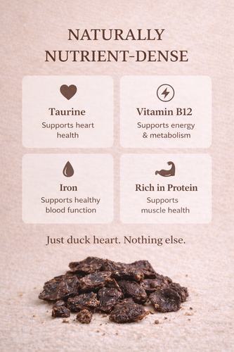 Duck Heart for Dogs & Cats | Protein-Rich Treat | Whisker & Tail Co.