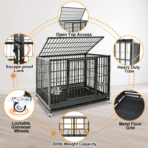 48 Heavy Duty Dog Cage for XL/XXL Dogs 481D