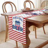 It's A Bad Day To Be A Cold Beer Table Runner | Patriotic US Flag | 4th Of July Table Runner For Kitchen 682368