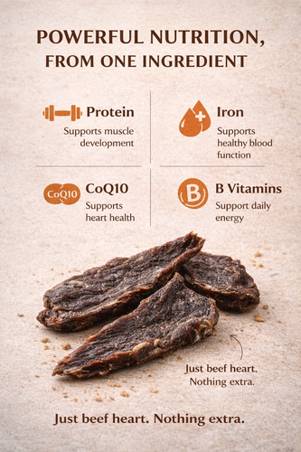 Beef Heart for Dogs & Cats | Protein-Rich Treat | Whisker & Tail Co.