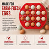 RentACoop Seven (7) Pack Stackable Egg Collection Trays With Two Metal Hanging Clips