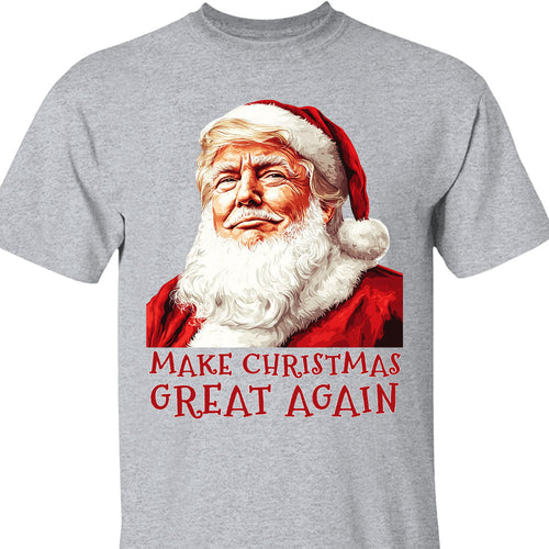 Make Christmas Great Again Sweatshirt, Funny Santa Claus Trump Sweatshirt, Trump Supporters 2024 Ugly Sweatshirt T1681 - GOP