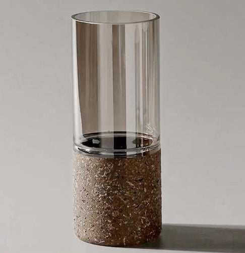 Nordic Light Luxury Straight Glass Vase