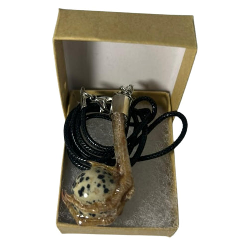 Quail Foot Necklace with Stone Resembling Quail Egg