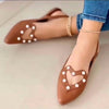 Love Shoes With Pearls Flats Women Sandals Pionted Toe Shoes