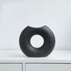 Nordic Style Simple Ceramic Vase Semicircle Creative Flower Device