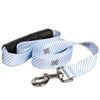 Southern Dawg Seersucker Blue with Skulls Premium Dog Leash
