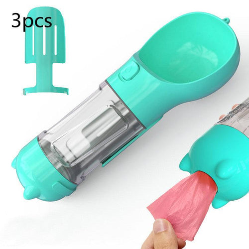 3-in-1 Pet Travel Water Bottle Feeder