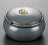 Retro Creative Ceramic Large Ashtray Office Smoke Cup Car Windproof And Fly Ash