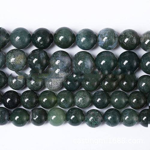 5A Water Plants Agate Bracelet Semi-finished Products Wholesale Aquatic Plants Marine Agate Loose Beads