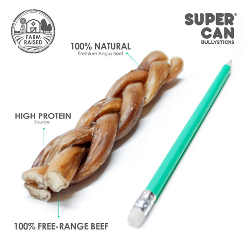 6 Braided Bully Sticks (10-Pack)