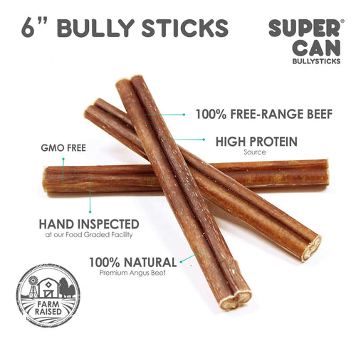 6 Standard Bully Sticks (25-Pack)