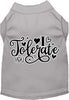 Adorable Cat or Dog Shirt for Pets I Tolerate You