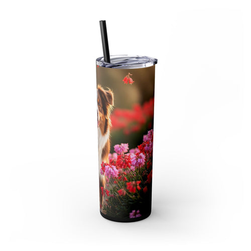 Skinny Tumbler with Straw – 20 oz Stainless Steel Cup