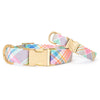 Blooming Plaid Spring Easter Dog Collar