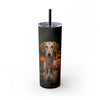 Skinny Tumbler with Straw – 20 oz Stainless Steel Cup