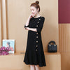 Plus size women's fat sister temperament celebrities cover meat was thin knitted dress