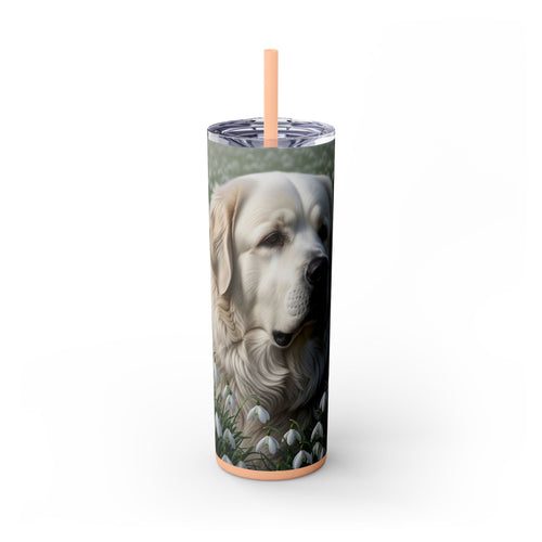 Skinny Tumbler with Straw – 20 oz Stainless Steel Cup