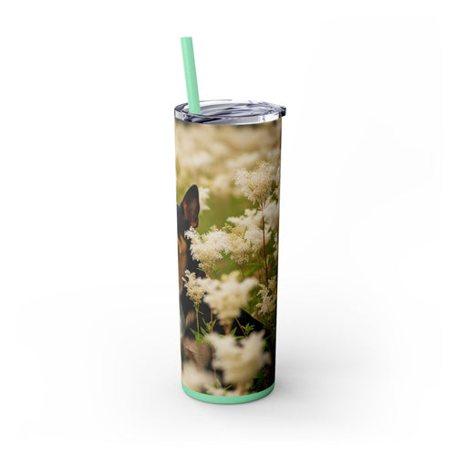 Skinny Tumbler with Straw – 20 oz Stainless Steel Cup