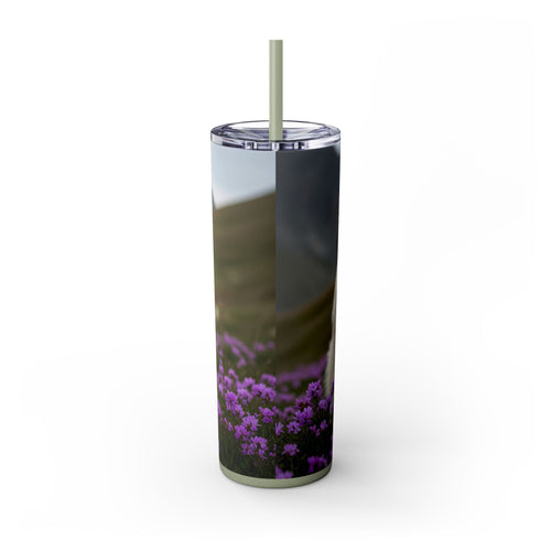 Skinny Tumbler with Straw – 20 oz Stainless Steel Cup