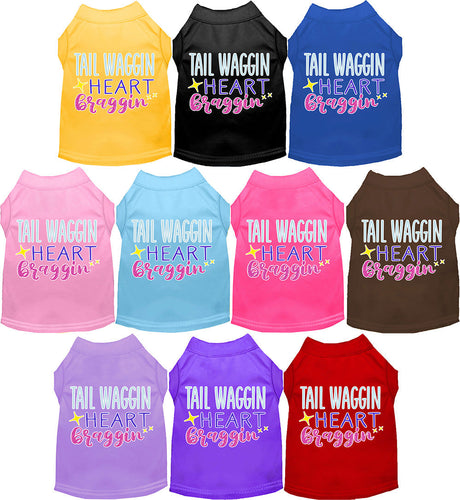 Dog Shirt for Pets Tail Waggin, Heart Braggin